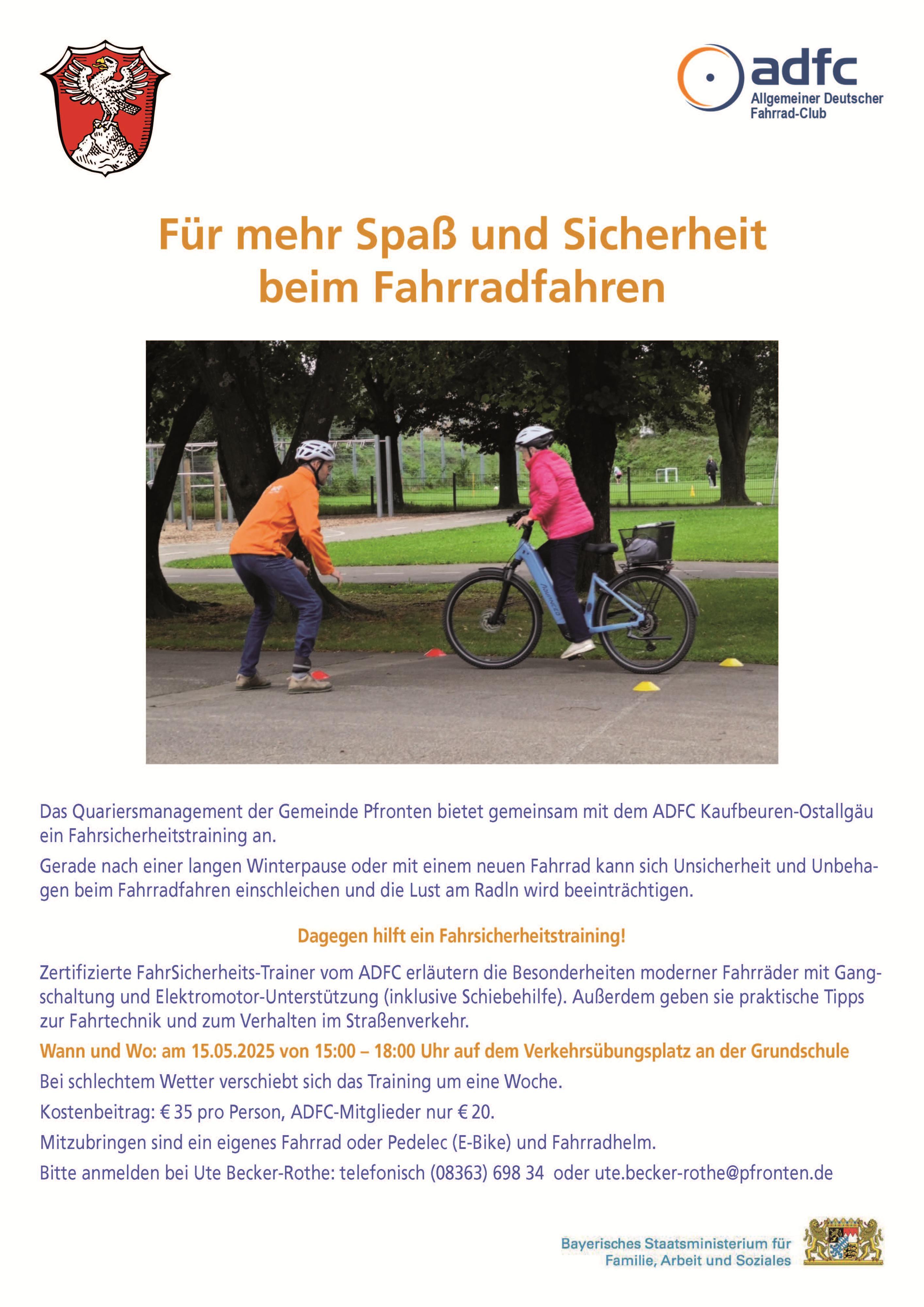 Fahrrad Fahrsicherheitstraining