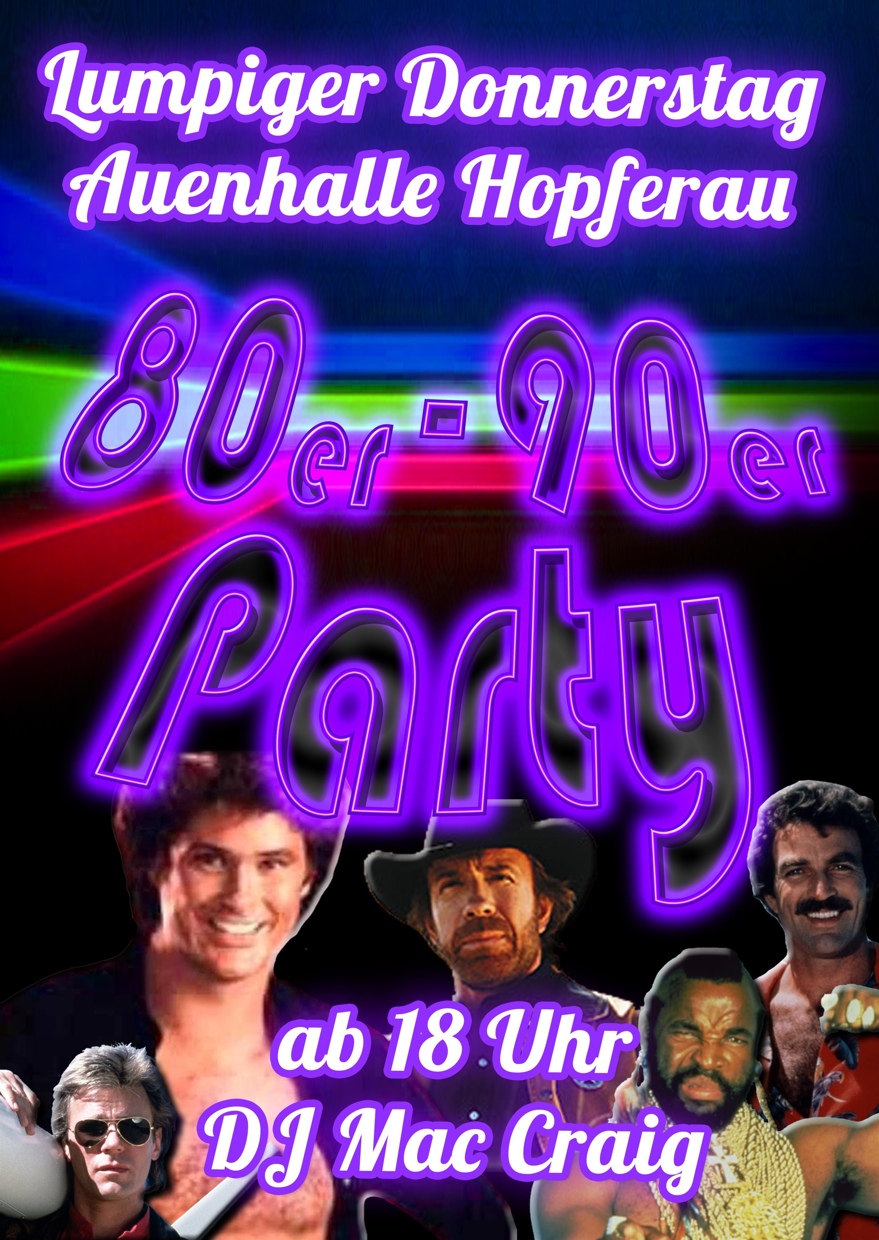 Plakat 80er/90er Party