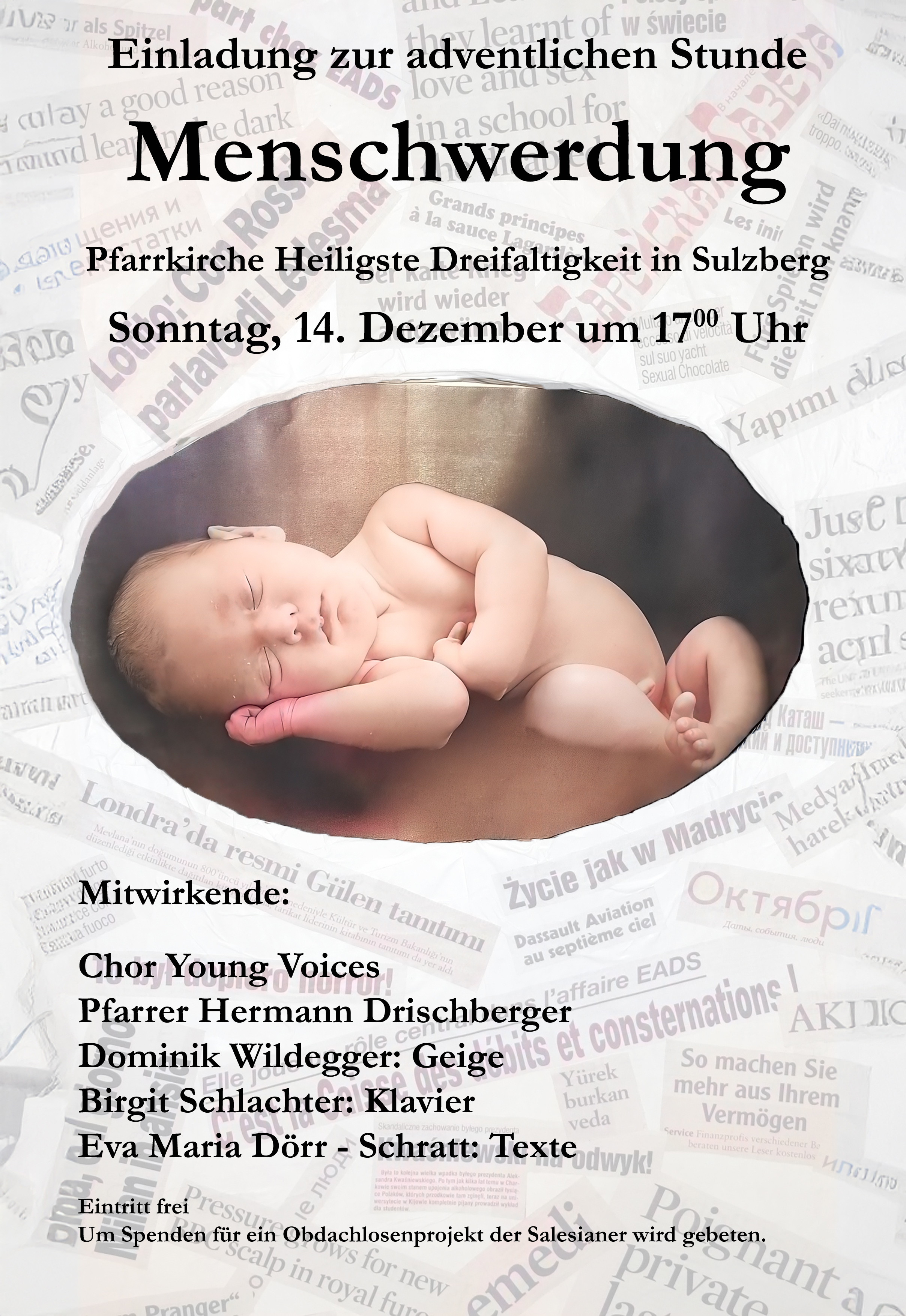 Adventliche Stunde "Menschwerdung" in der Kirche Sulzberg