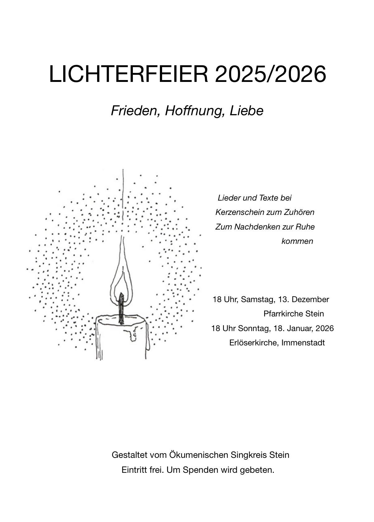Lichterfeier 2025/26