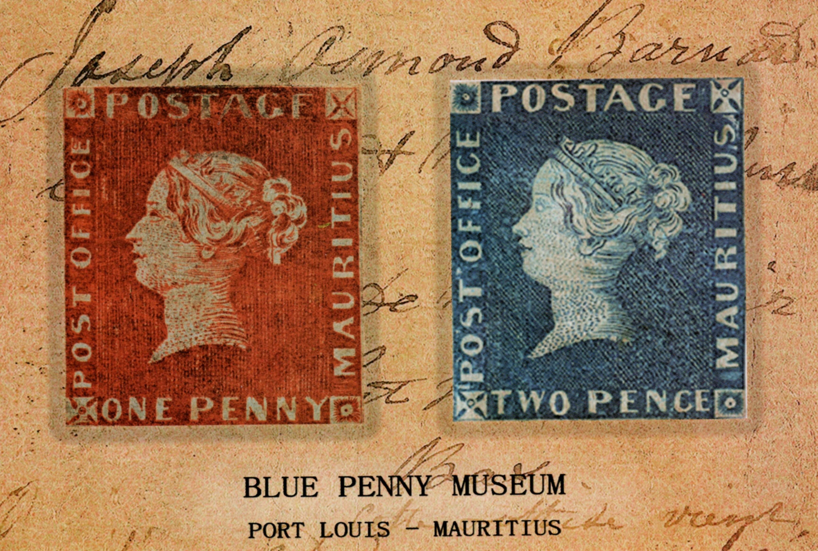 Postkarte vom "Blue Penny" Museum in Port Louis