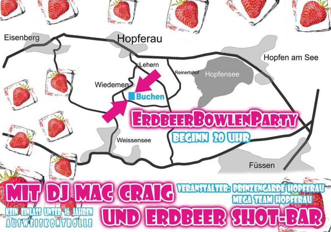 Plakat Erdbeerbowlenparty