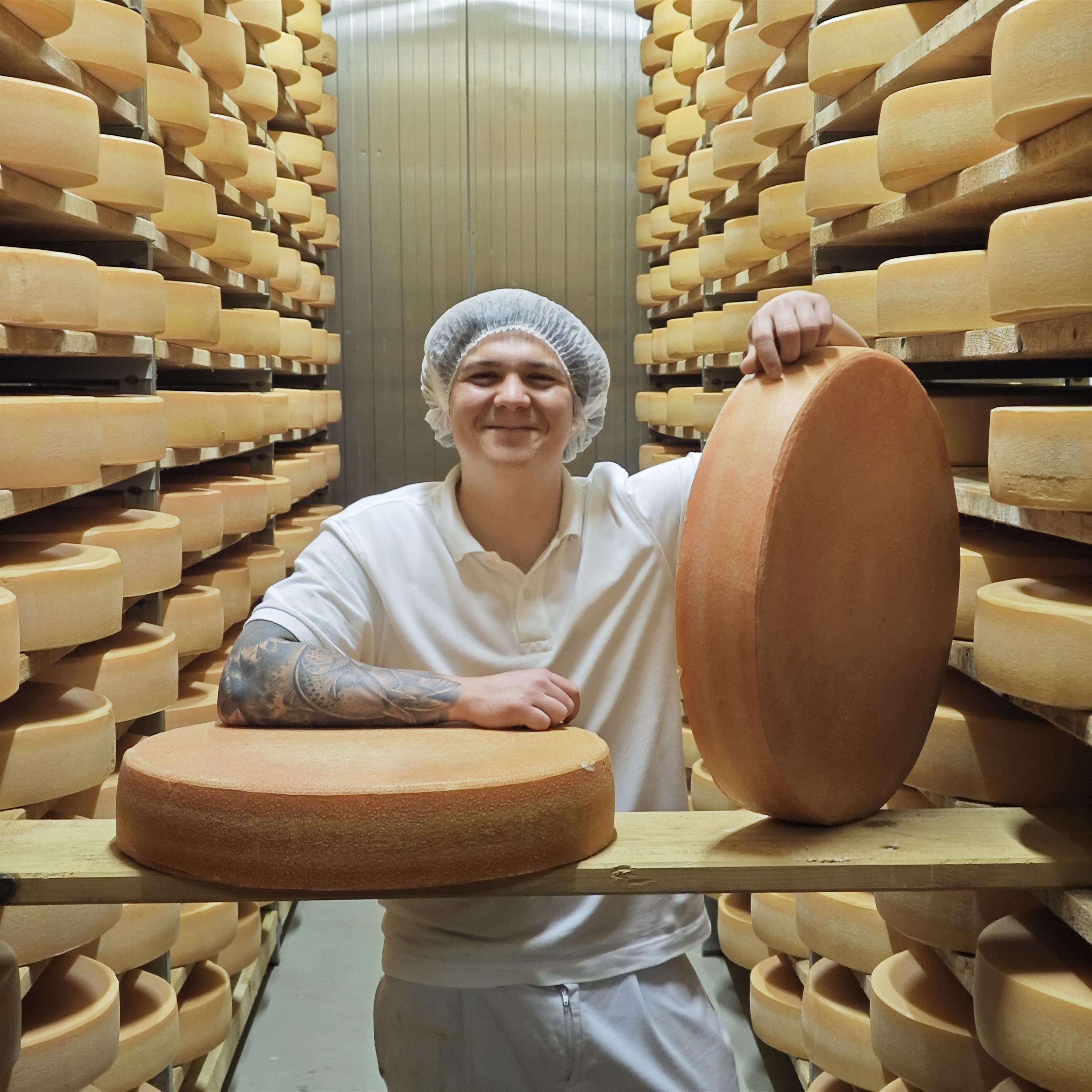 Käser im Reifekeller