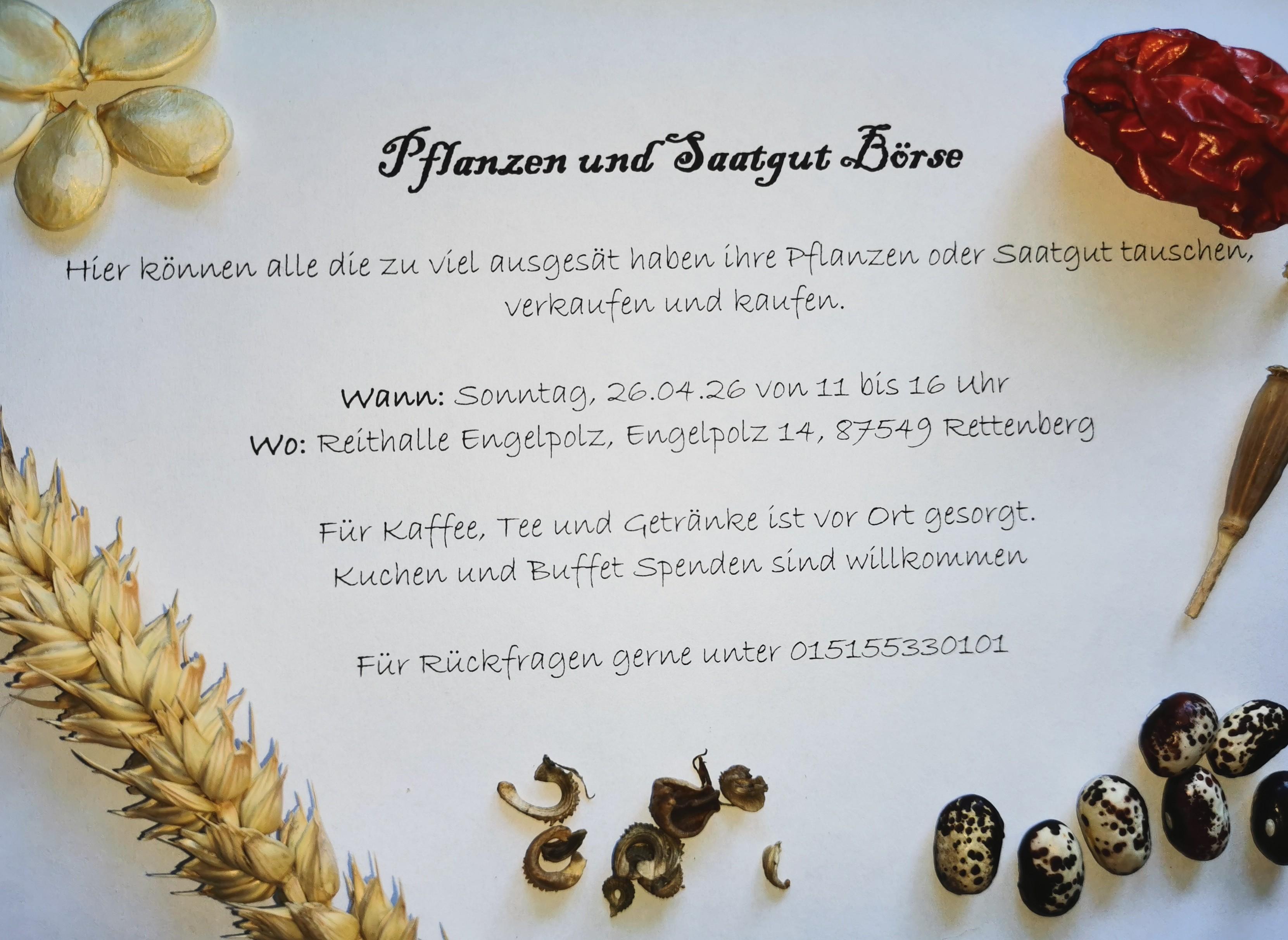 Pflanzen- und Saatgutbörse