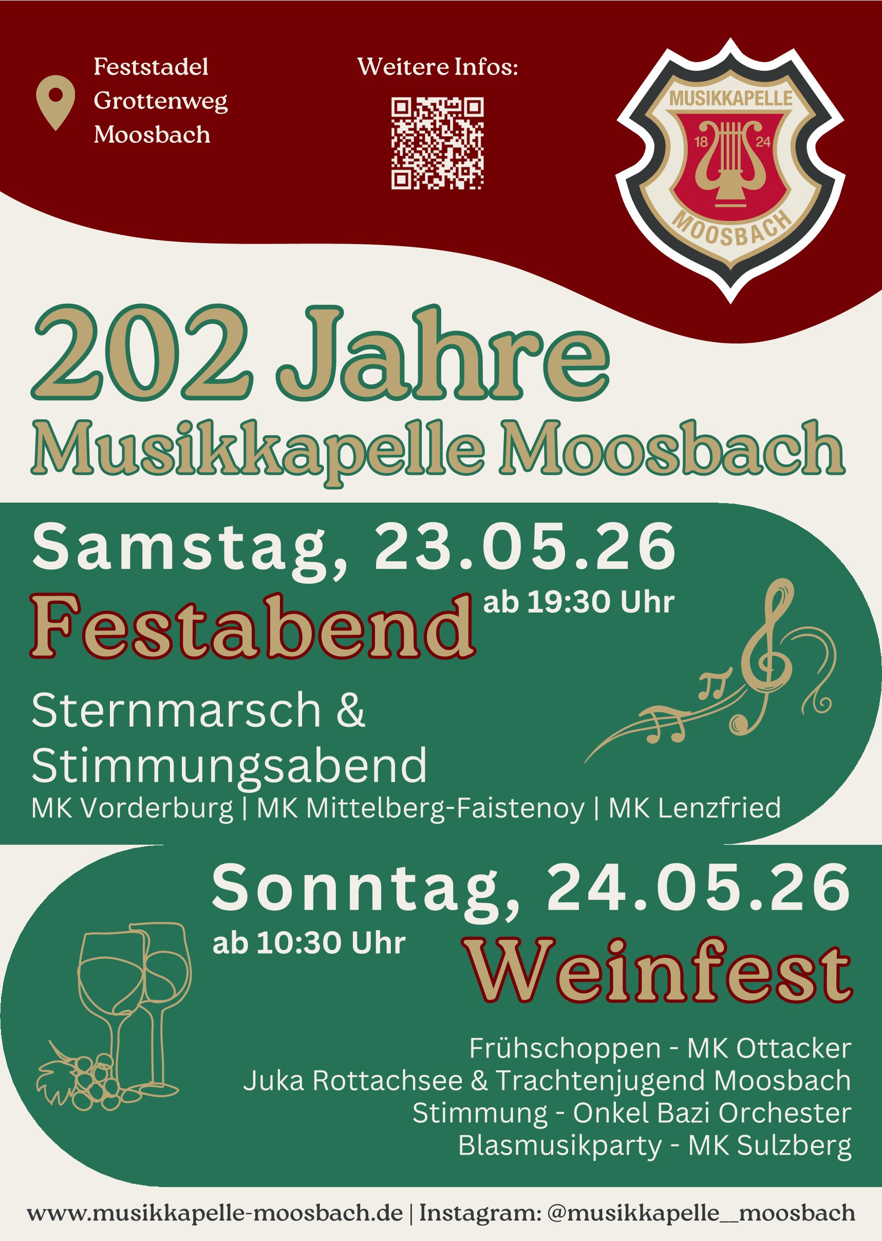 202 Jahre Musikkapelle Moosbach