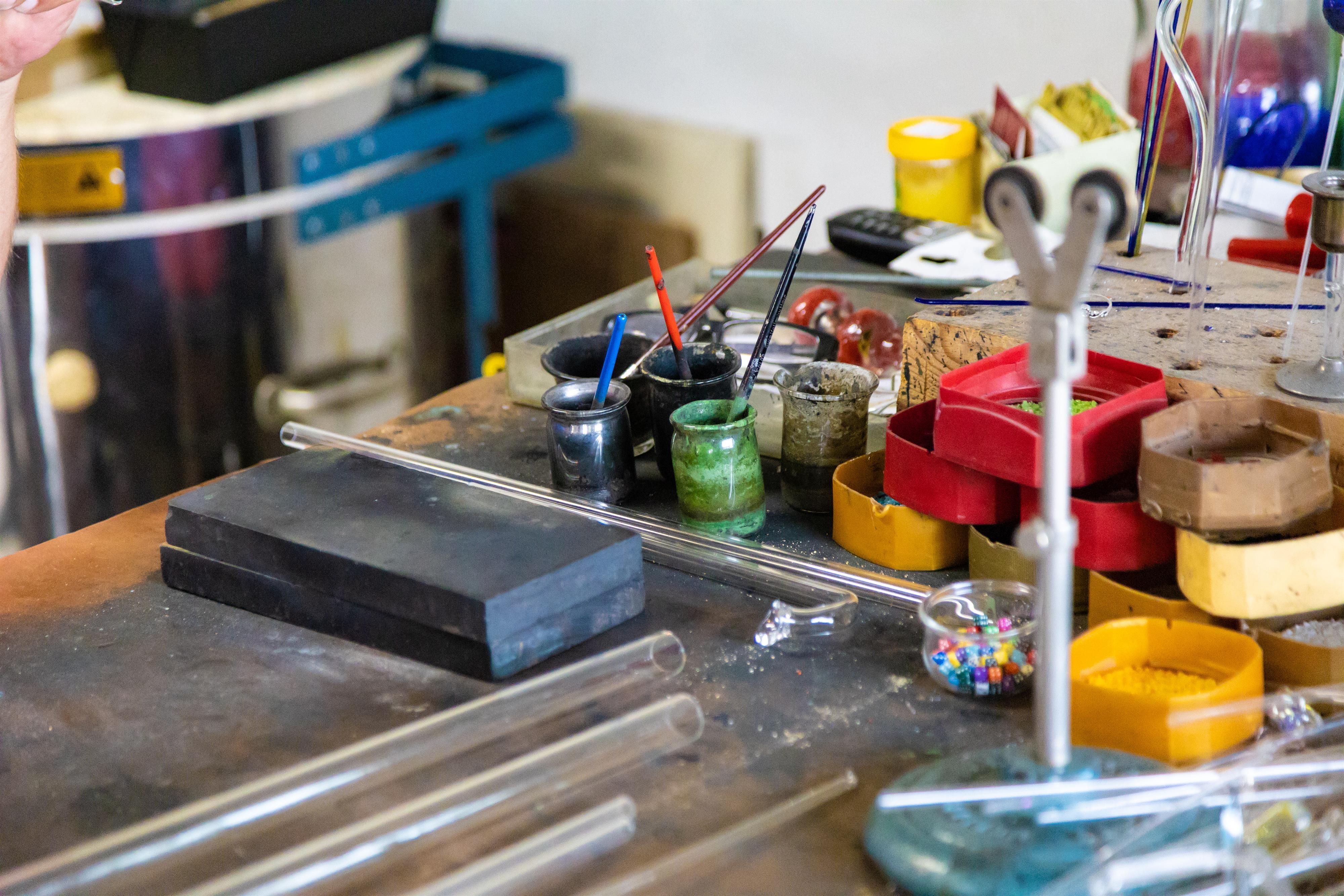 Glasperlendrehen am Brenner