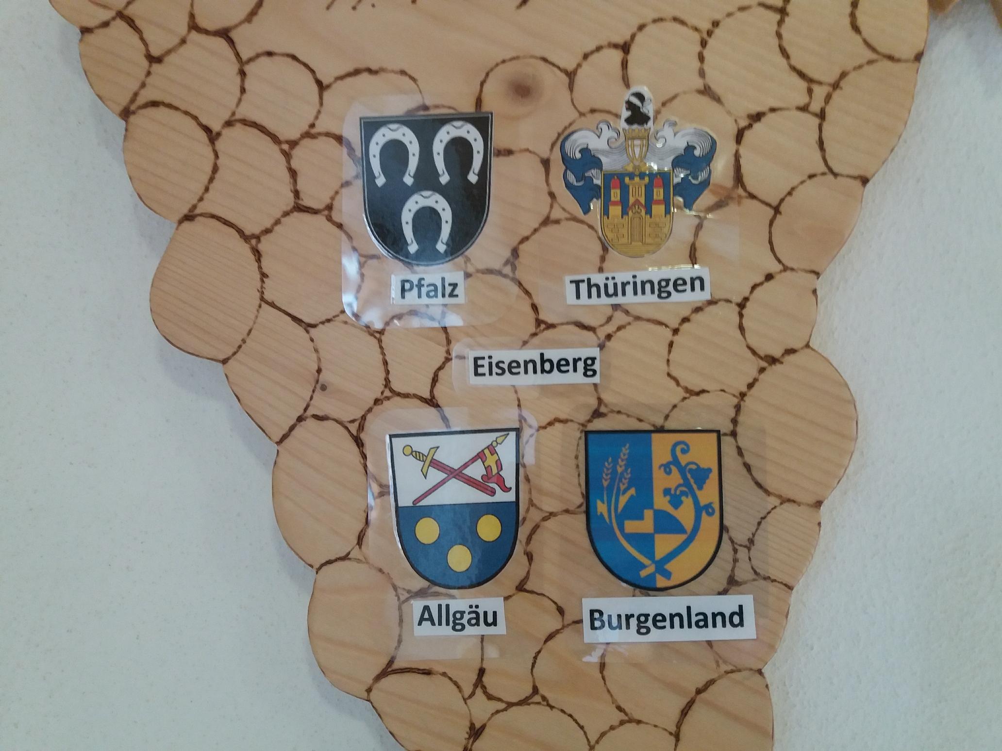 Wappen der 4 Eisenberger Orte