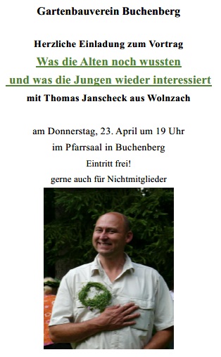 Vortrag Gartenbauverein