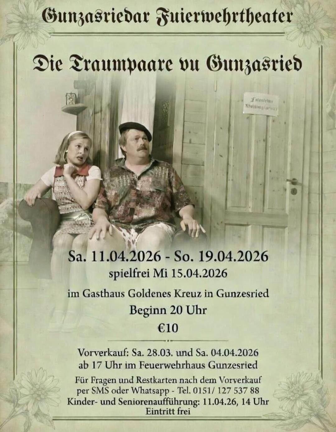 Veranstaltungsplakat Feuerwehrtheater