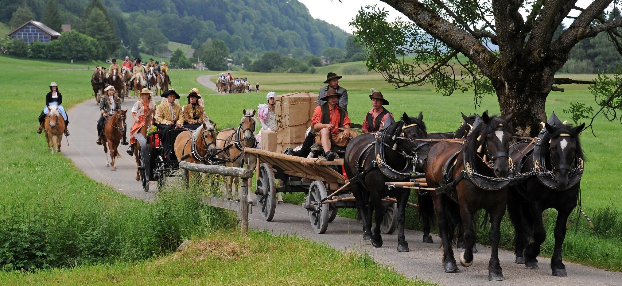Historischer Salzzug im Konstanzer Tal