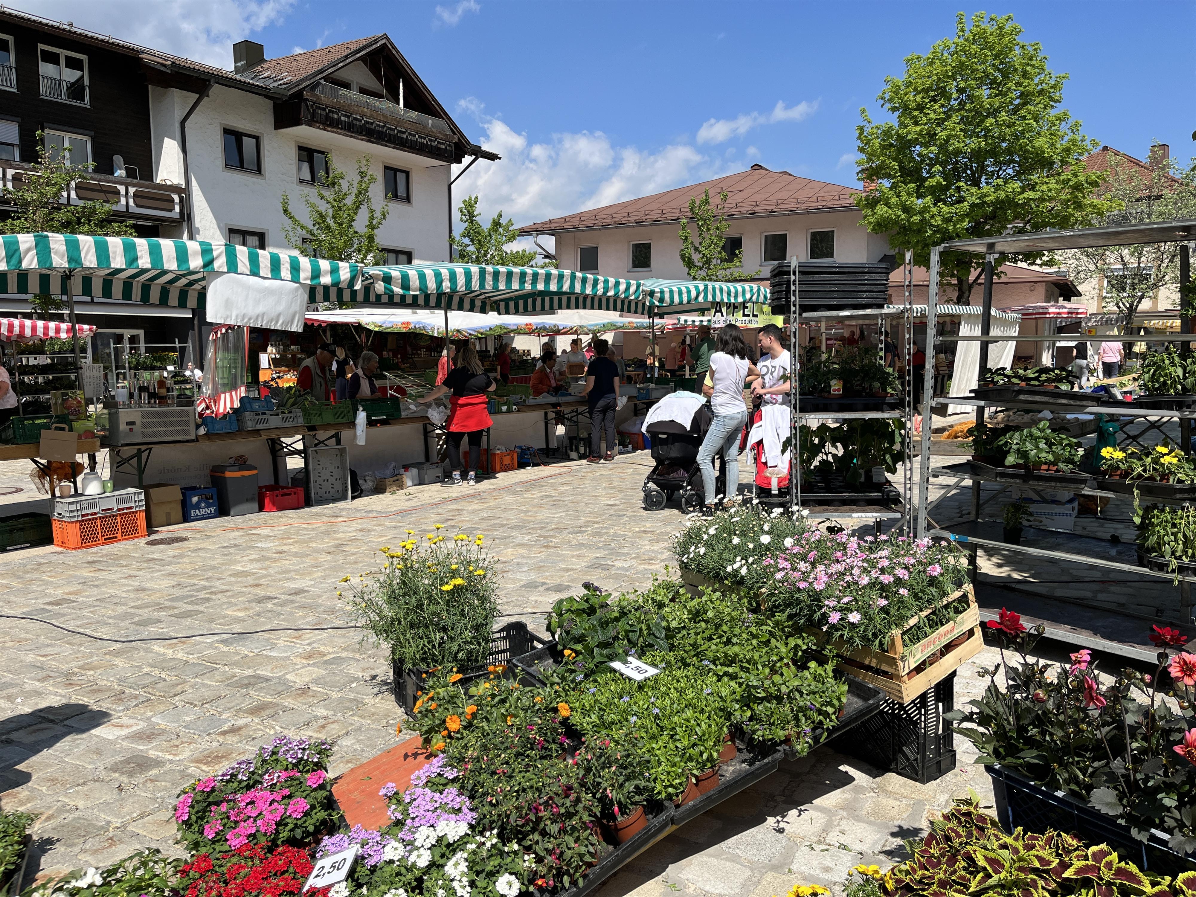 Wochenmarkt am Oberen Markt Wochenmarkt am Oberen Markt