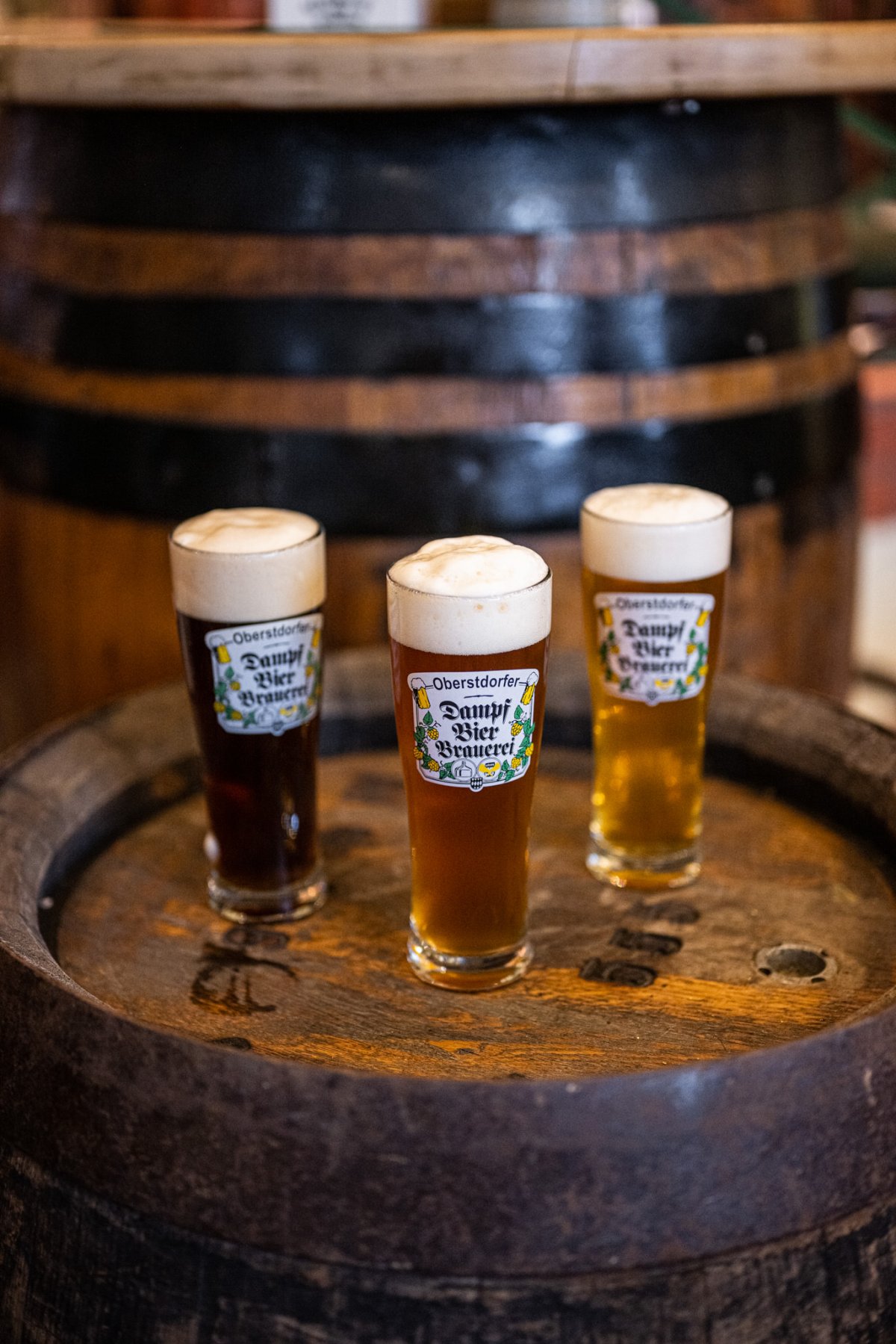 Frisch gezapftes Bier