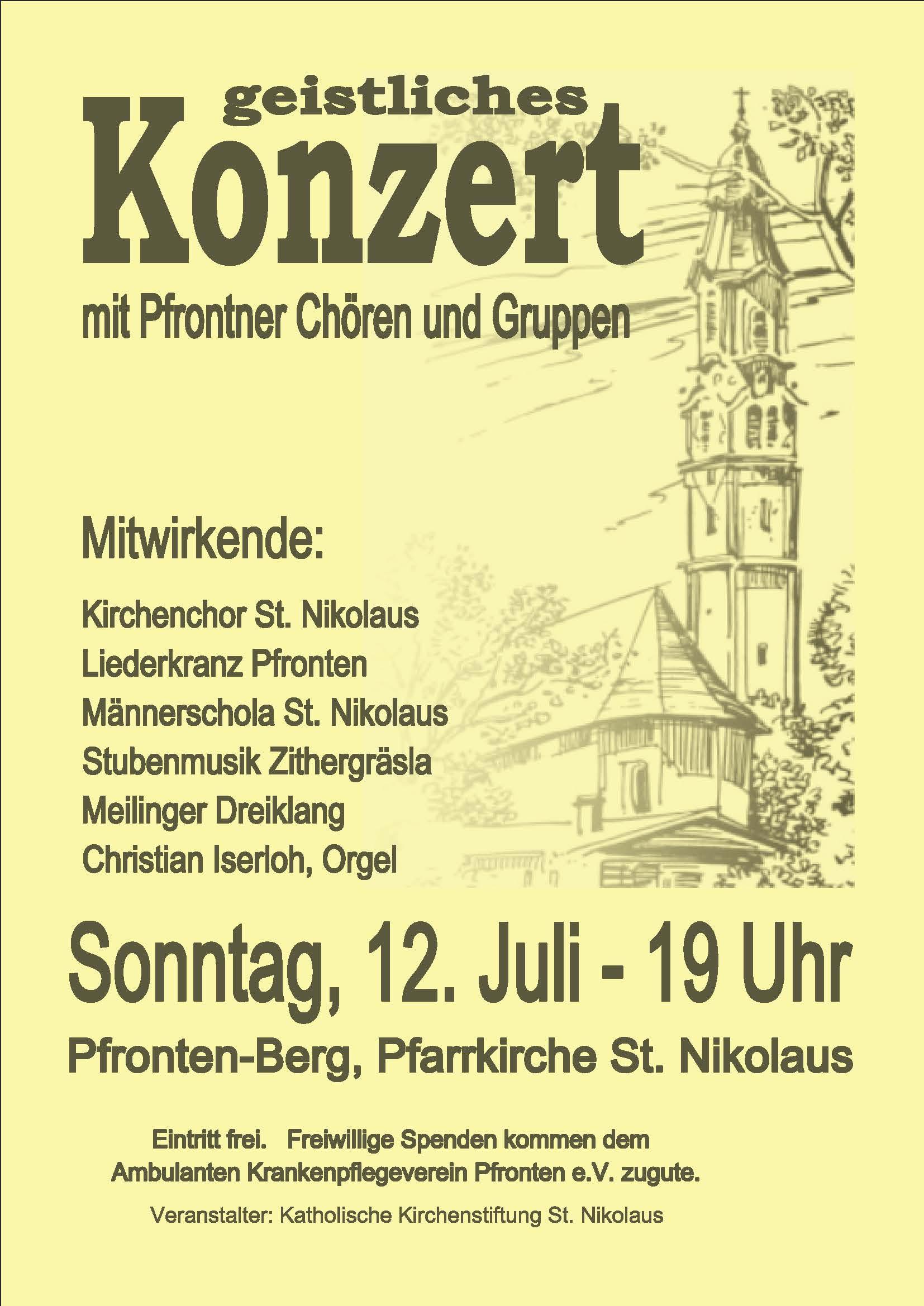 Geistliches Sommerkonzert