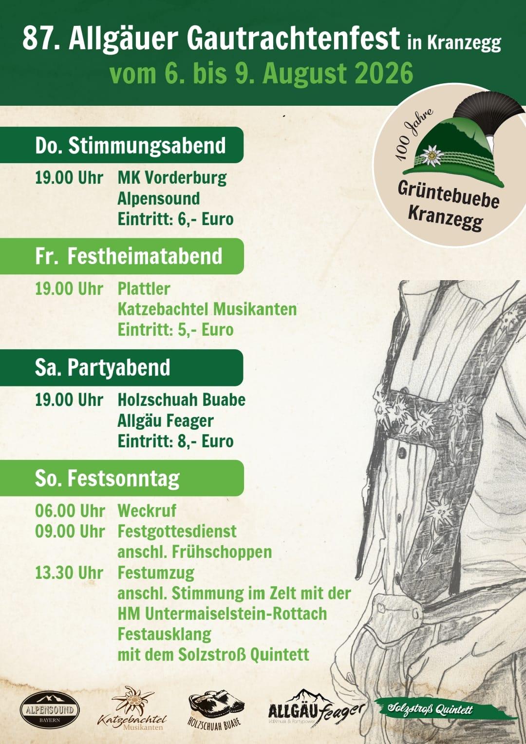 Plakat 87. Allgäuer Gautrachtenfest