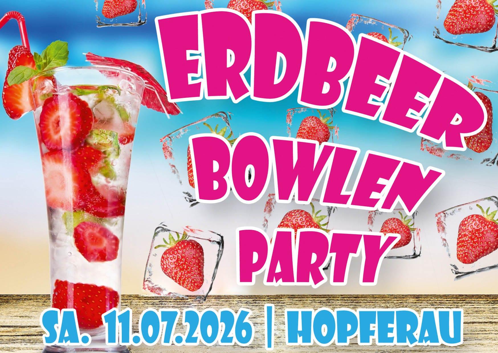 Plakat Erdbeerbowlenparty