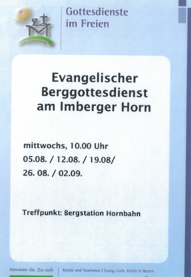 Berggottesdienst am Imbergerhorn
