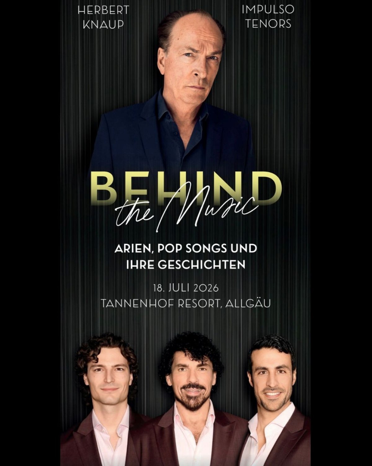 Veranstaltung Herbert Knaup und Impulso Tenors Tannenhof Resort