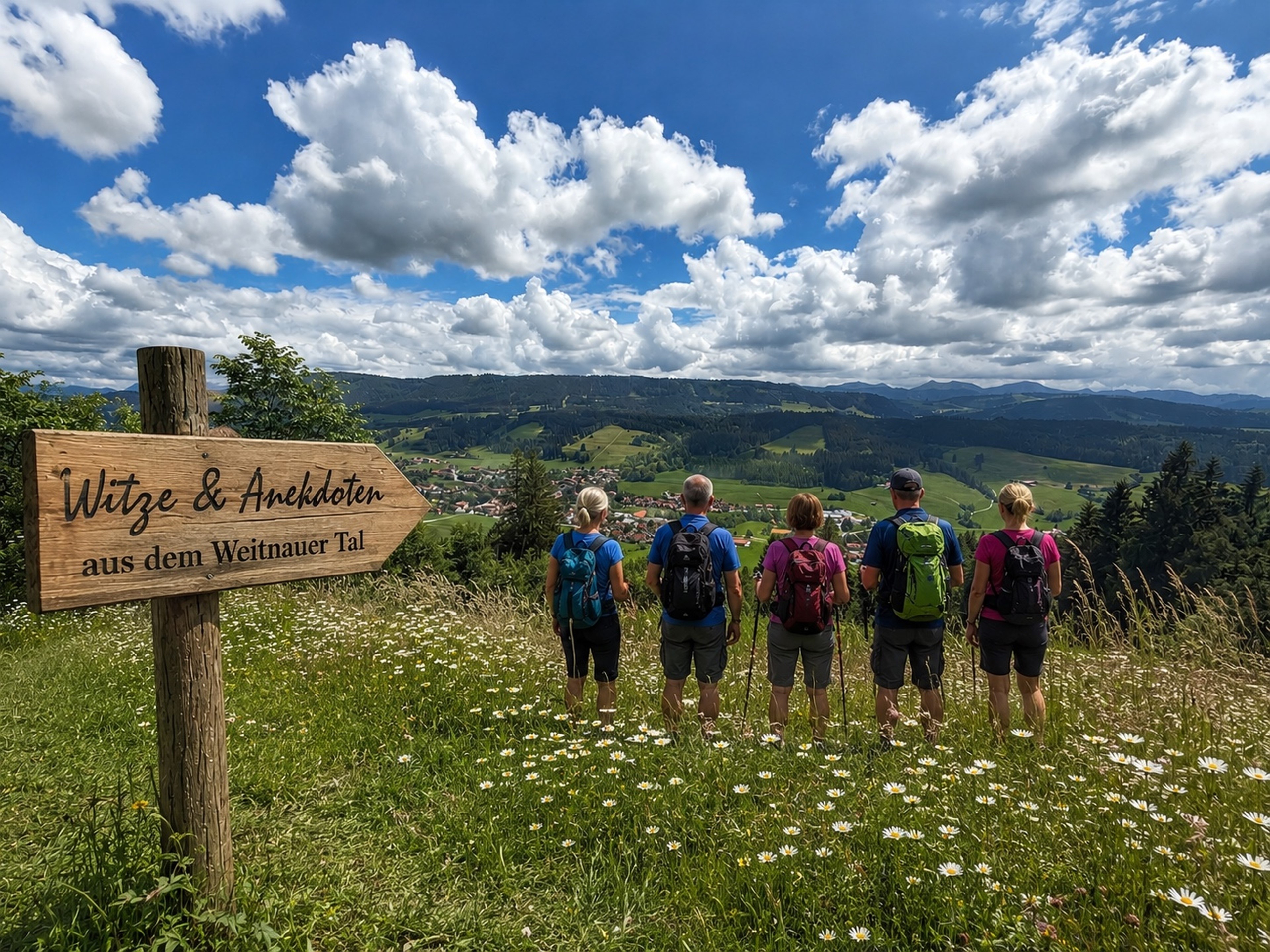 Wandergruppe auf dem Sonneck