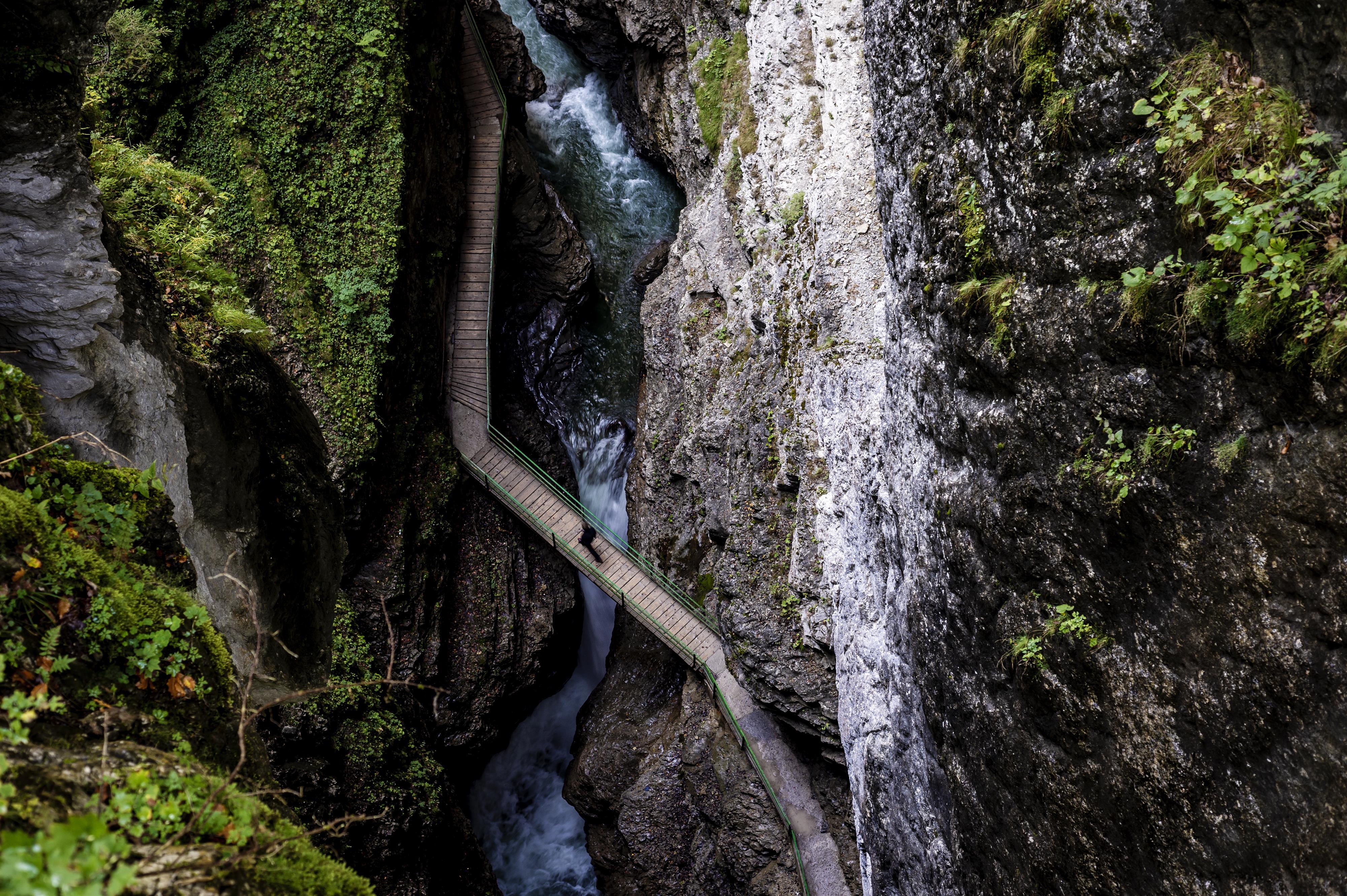 Blick vom Zwingsteg in die Breitachklamm Blick vom Zwingsteg in die Breitachklamm