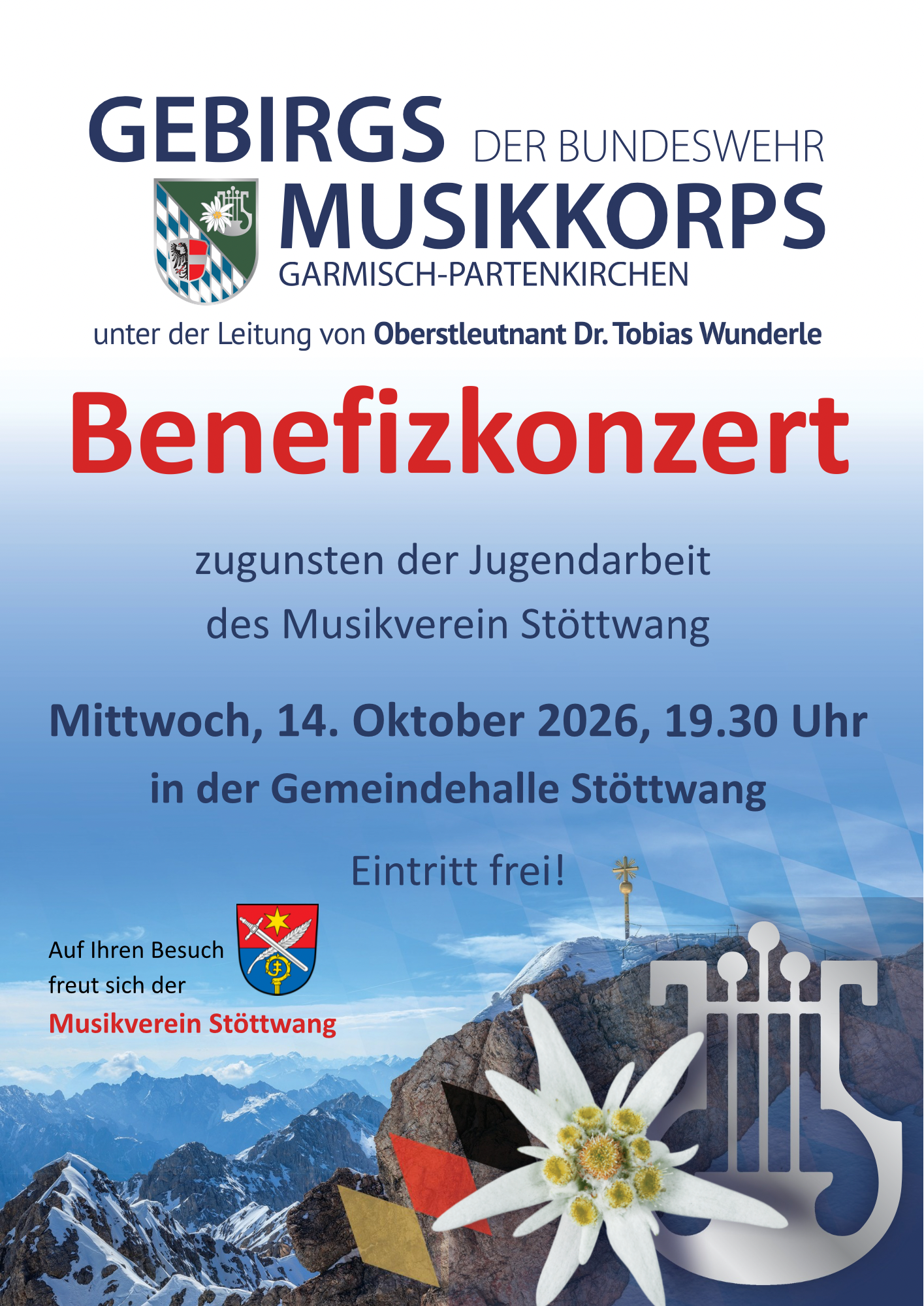 Plakat Konzert Gebirgsmusikkorps