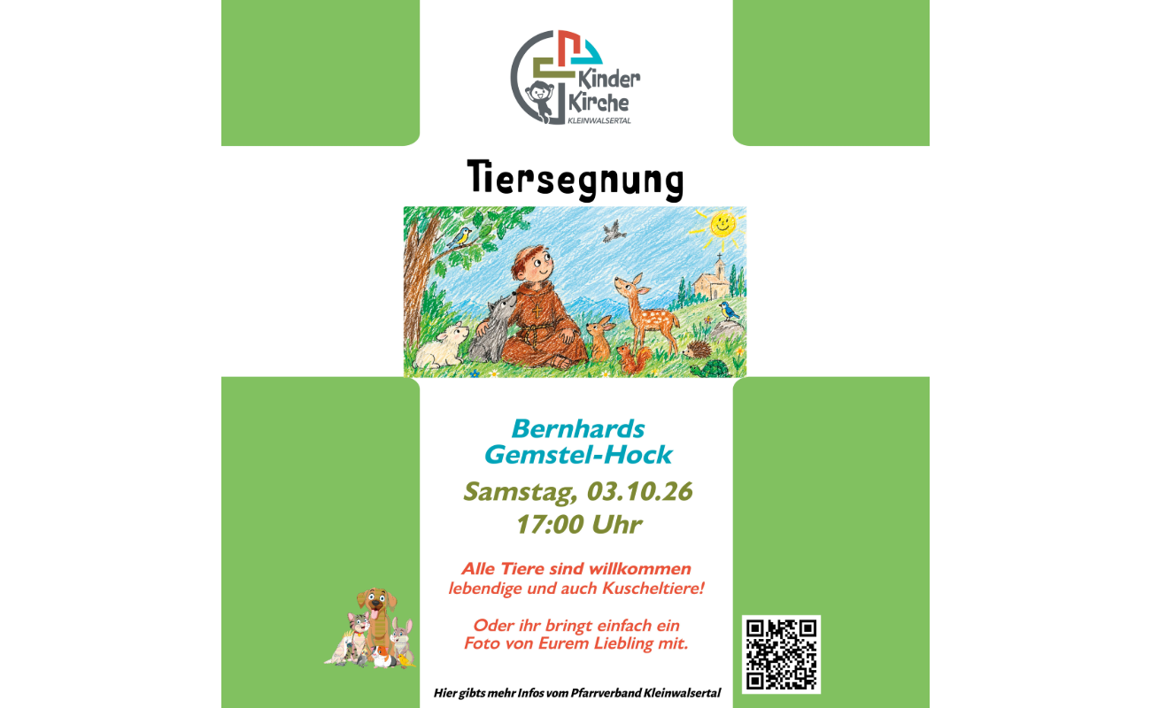 Flyer Tiersegnung Mittelberg Flyer Tiersegnung Mittelberg