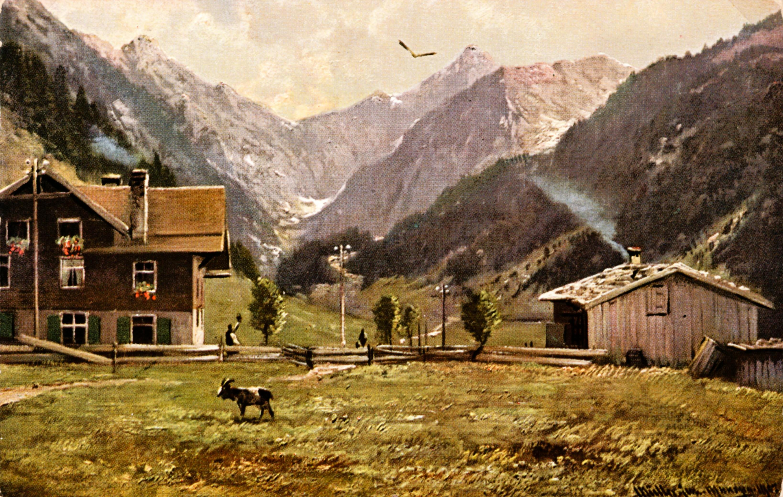 Dekorative Ansichtskarte von Oberstdorf Dekorative Ansichtskarte von Oberstdorf