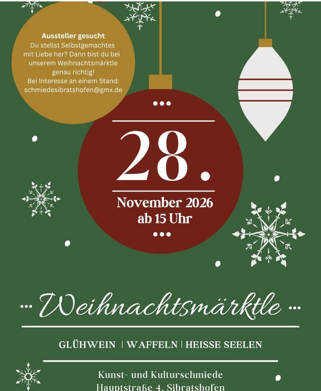 Weihnachtsmärktle Kunst und Kulturschmiede