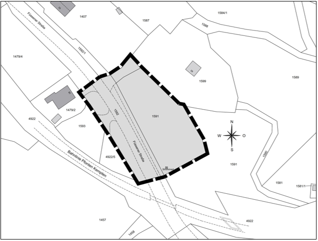 Umgriff des Bebauungsplanes „Oberzollhaus - Schmiedenschache“ (ohne Maßstab) Umgriff des Bebauungsplanes „Oberzollhaus - Schmiedenschache“ (ohne Maßstab)