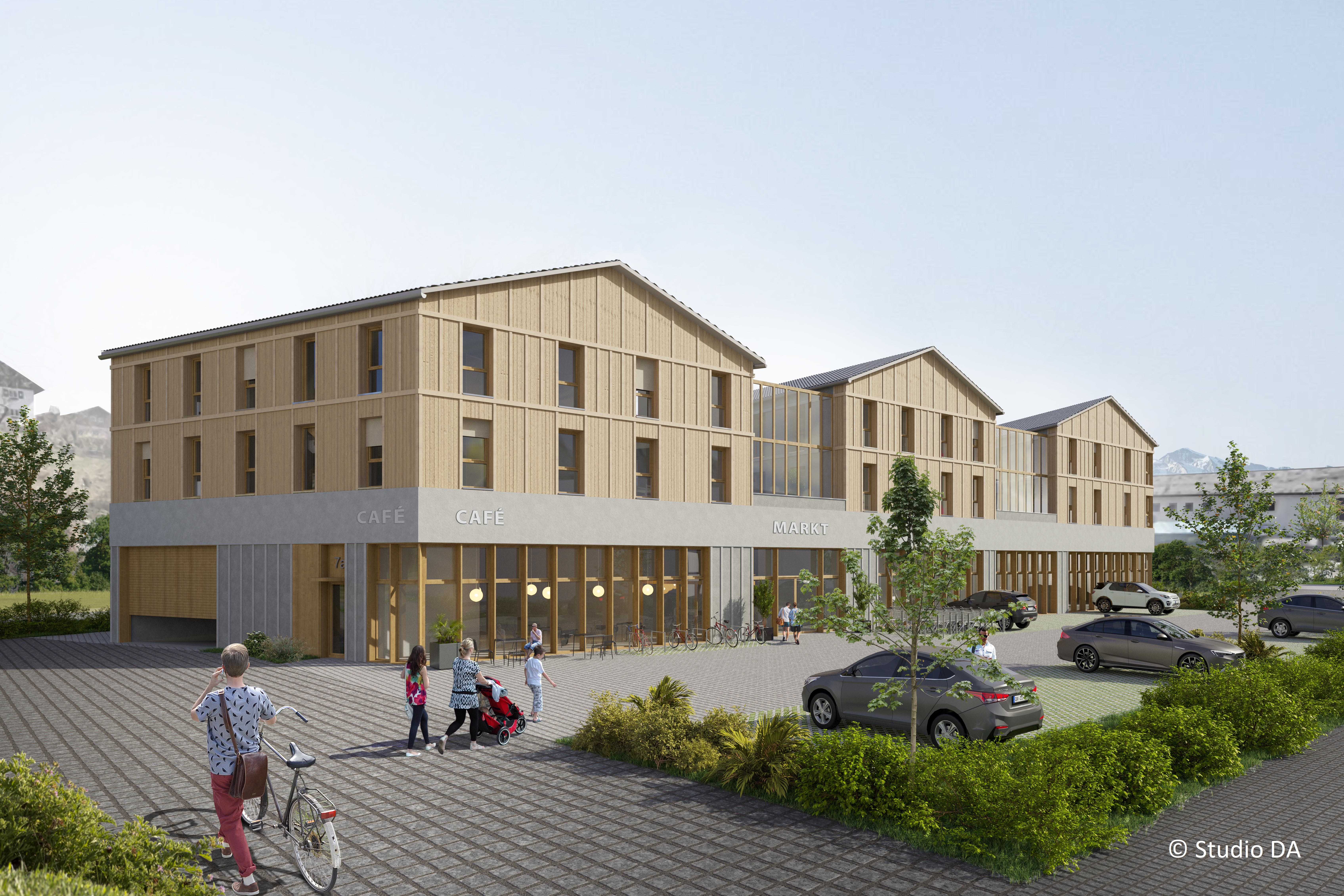 Siegerentwurf Stand Mai 2025, geringfügige Änderungen sind im Rahmen des Bebauungsplans möglich.