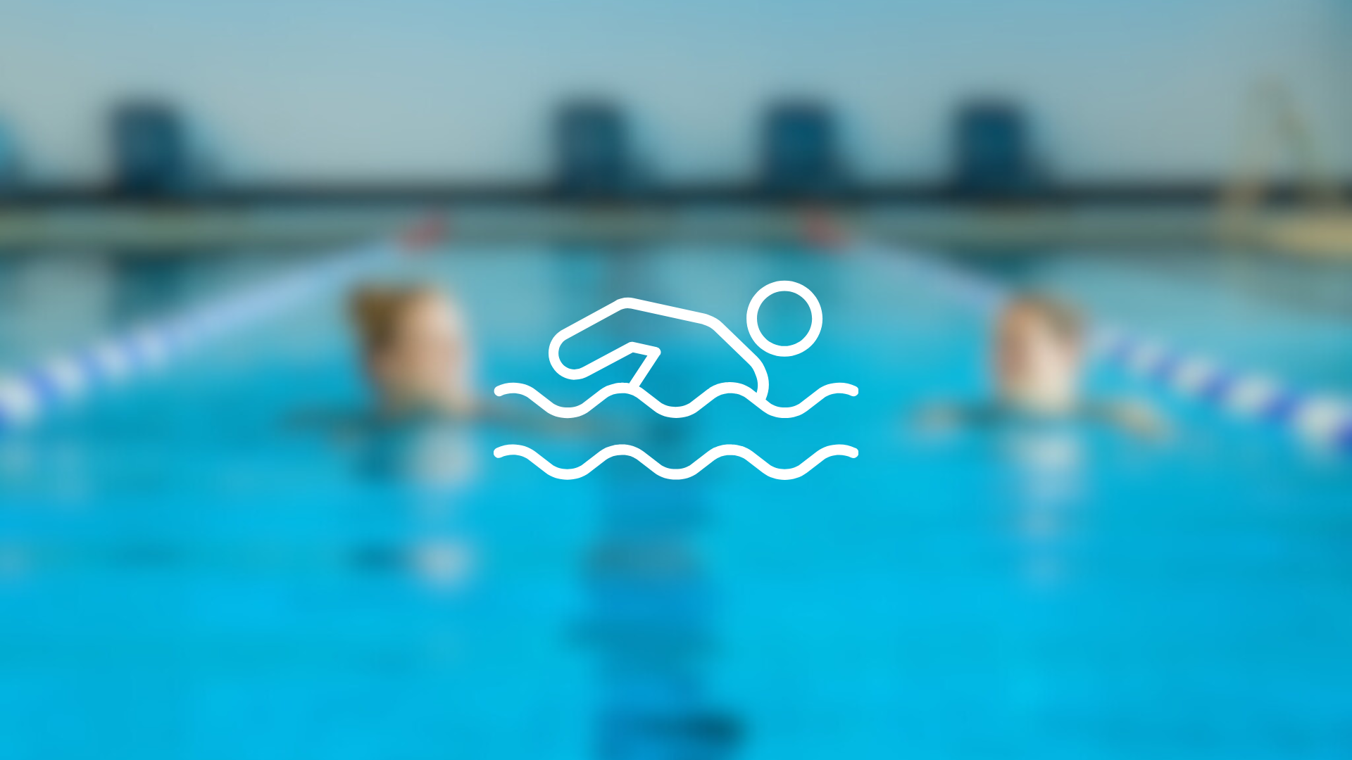 Ein verschwommenes Bild eines Schwimmbeckens mit zwei schwimmenden Personen und der Zeichnung eines schwimmenden Männchens im Vordergrund. Dieses Bild gilt als Symbolbild für Schwimmbäder.. Ein verschwommenes Bild eines Schwimmbeckens mit zwei schwimmenden Personen und der Zeichnung eines schwimmenden Männchens im Vordergrund. Dieses Bild gilt als Symbolbild für Schwimmbäder..