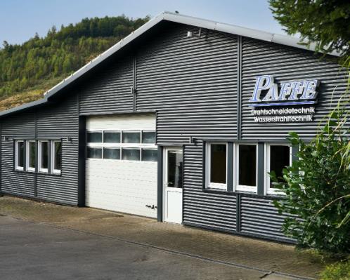 Außenansicht des Gebäudes der Firma Paffe Drahtschneidetechnik GbR.