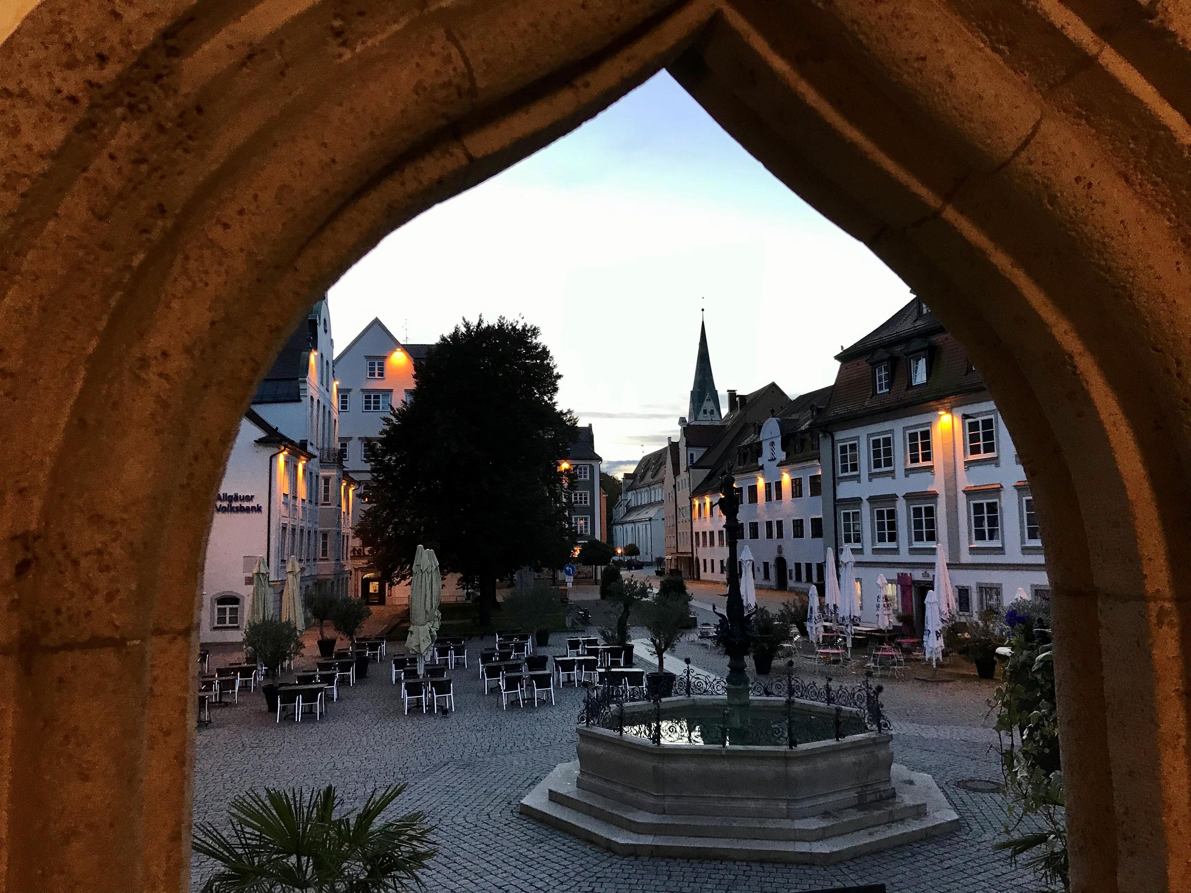 Rathausplatz Kempten Abendstimmung Rathausplatz Kempten Abendstimmung